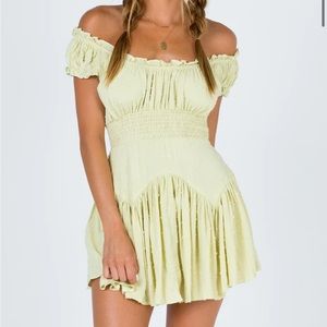 NWT Princess Polly ANASTASIYA MINI DRESS IN LIME